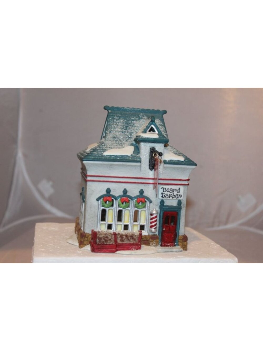 Dept 56 North Pole Village - Beard Barber Shop